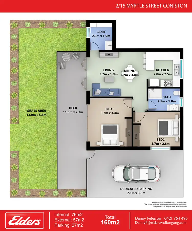 Floorplan of Homely unit listing, 2/15 Myrtle Street, Coniston NSW 2500