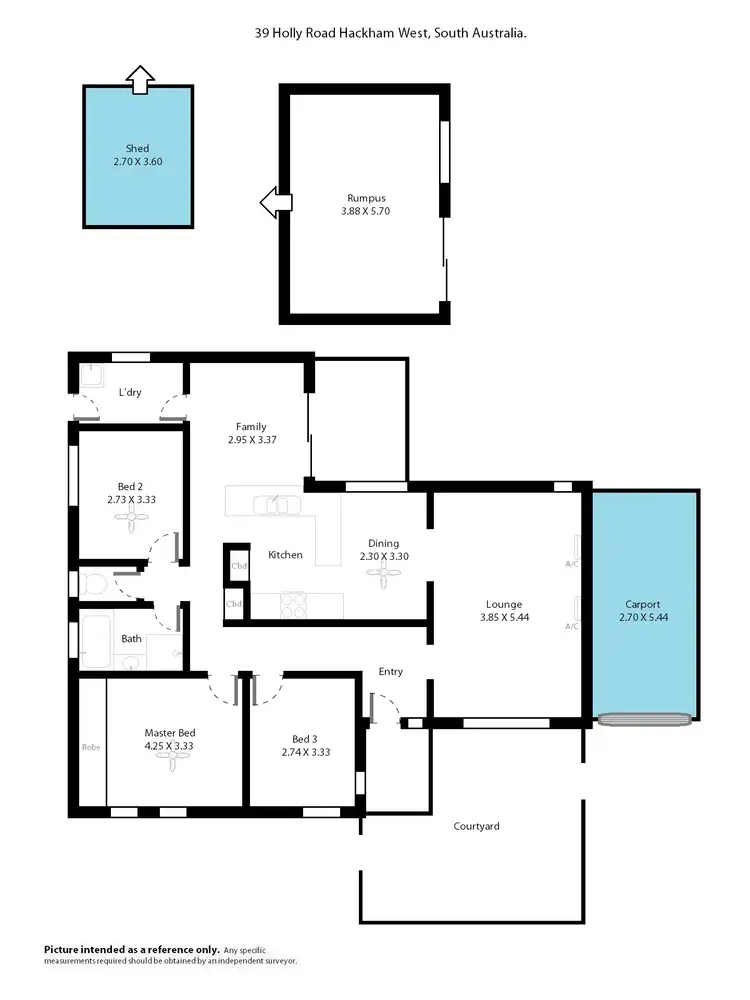 Floorplan of Homely house listing, 39 Holly Rise, Hackham West SA 5163