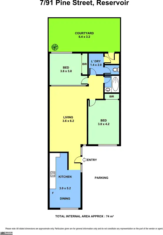 Floorplan of Homely unit listing, 7/91 Pine Street, Reservoir VIC 3073
