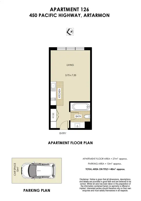 Floorplan of Homely unit listing, 126/450 Pacific Highway, Artarmon NSW 2064