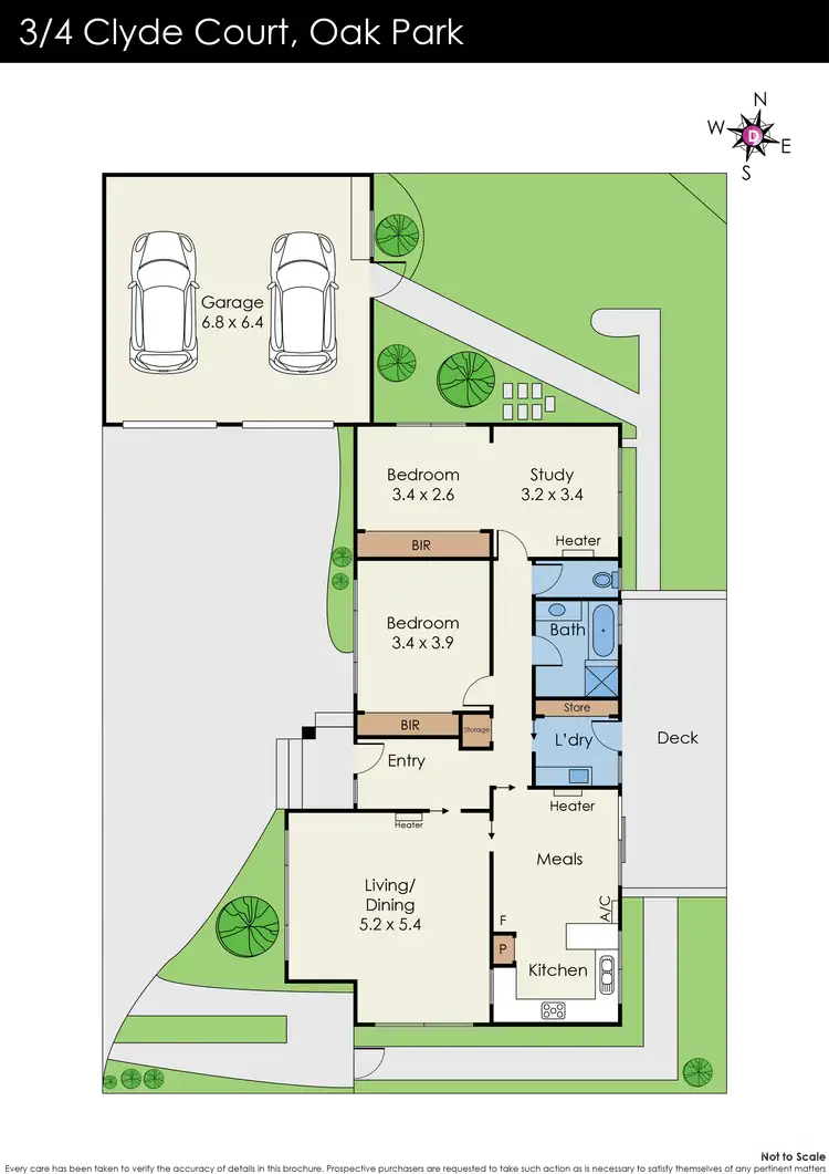 Floorplan of Homely unit listing, 3/4 Clyde Court, Oak Park VIC 3046