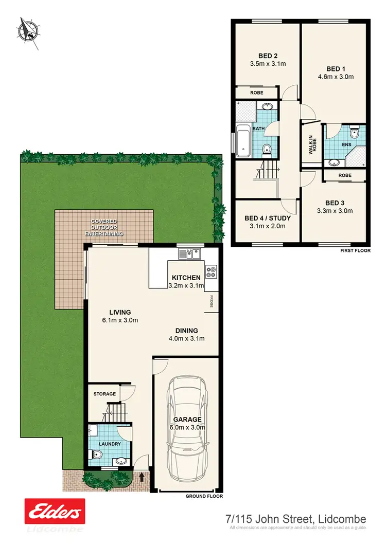 Floorplan of Homely townhouse listing, 7/115 John Street, Lidcombe NSW 2141