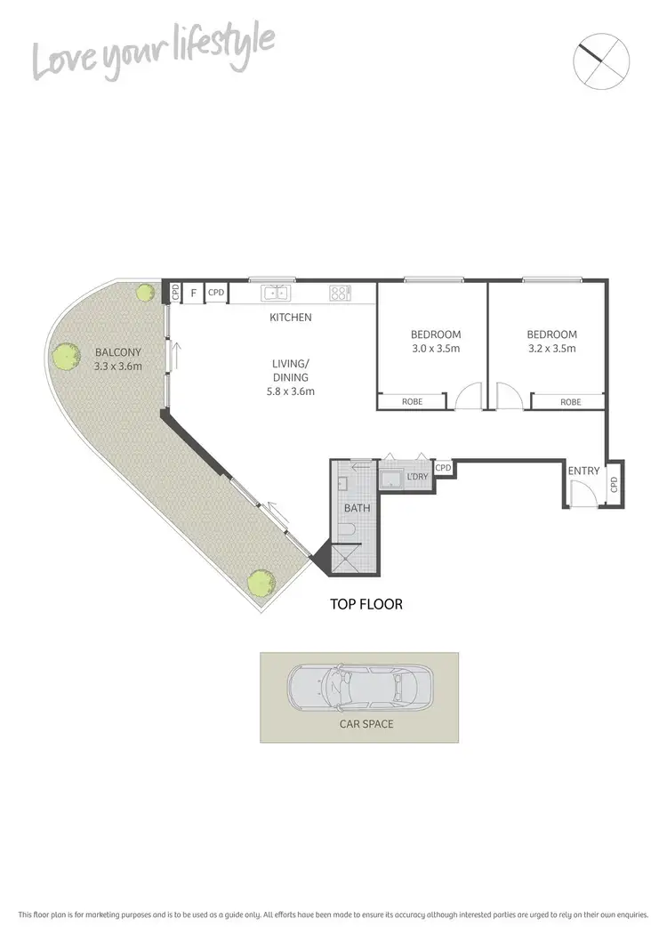 Floorplan of Homely apartment listing, 31/536a King Street, Newtown NSW 2042