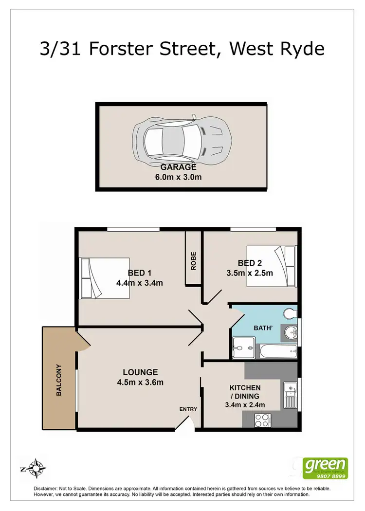 Floorplan of Homely unit listing, 3/31 Forster Street, West Ryde NSW 2114
