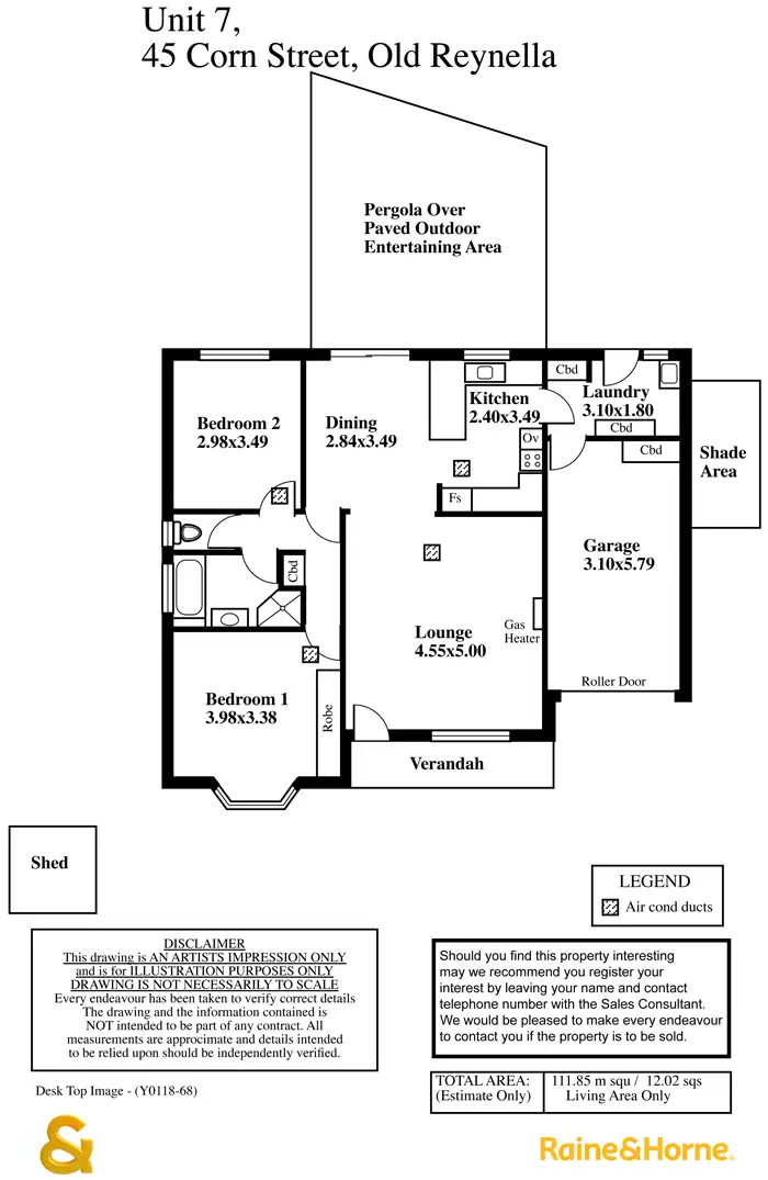 Floorplan of Homely unit listing, 7/45 Corn Street, Old Reynella SA 5161