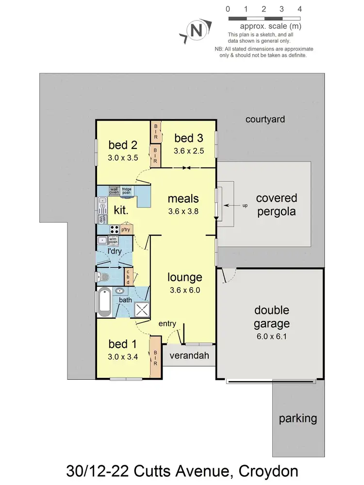 Floorplan of Homely unit listing, 30/12-22 Cutts Avenue, Croydon VIC 3136