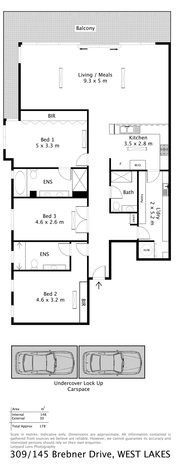 Floorplan of Homely apartment listing, 309/145 Brebner Drive, West Lakes SA 5021
