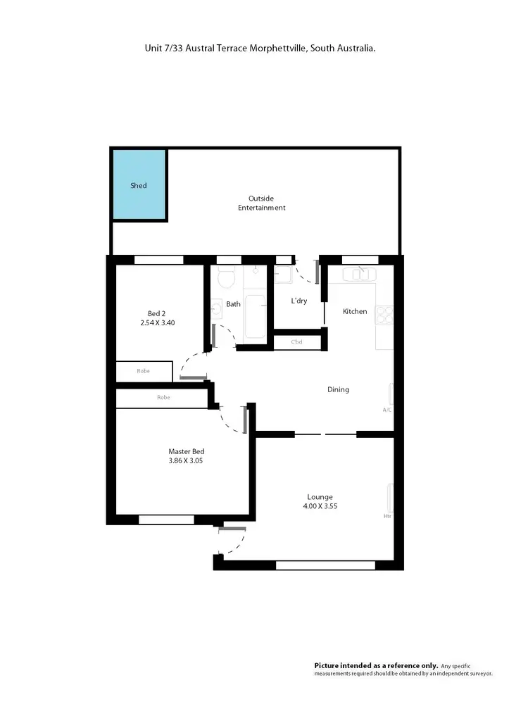 Floorplan of Homely unit listing, 7-33 Austral Terrace, Morphettville SA 5043
