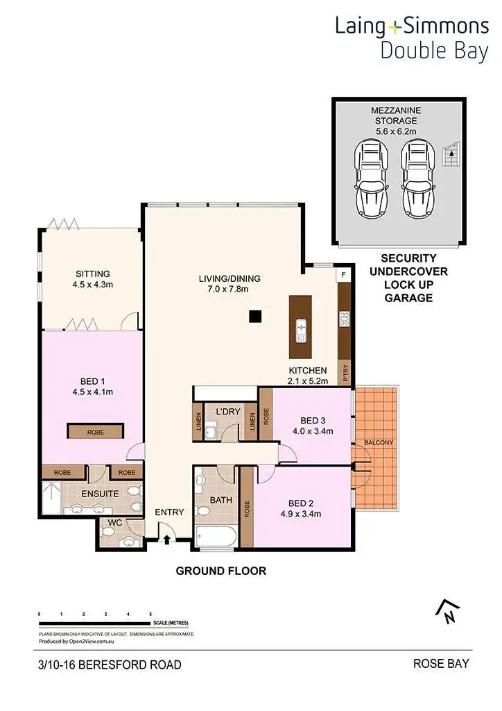 Floorplan of Homely apartment listing, 3/10-16 Beresford Road, Rose Bay NSW 2029