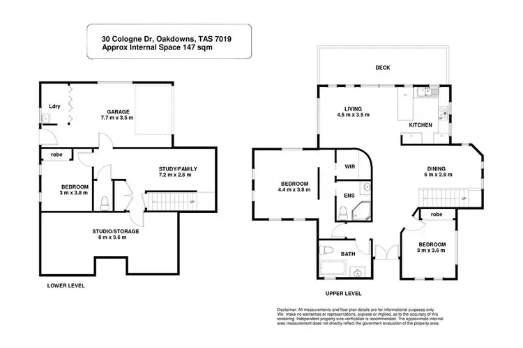 Floorplan of Homely house listing, 1/30 Cologne Drive, Oakdowns TAS 7019