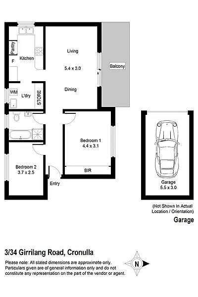 Floorplan of Homely apartment listing, 6/34 -38 Girrilang Rd, Cronulla NSW 2230