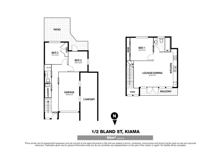 Floorplan of Homely house listing, 1/2 Bland Street, Kiama NSW 2533