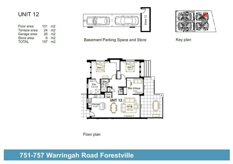 Floorplan of Homely unit listing, 12/751-757 Warringah Road, Forestville NSW 2087