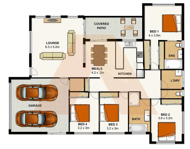 Floorplan of Homely house listing, 60 Freshwater Drive, Berrinba QLD 4117