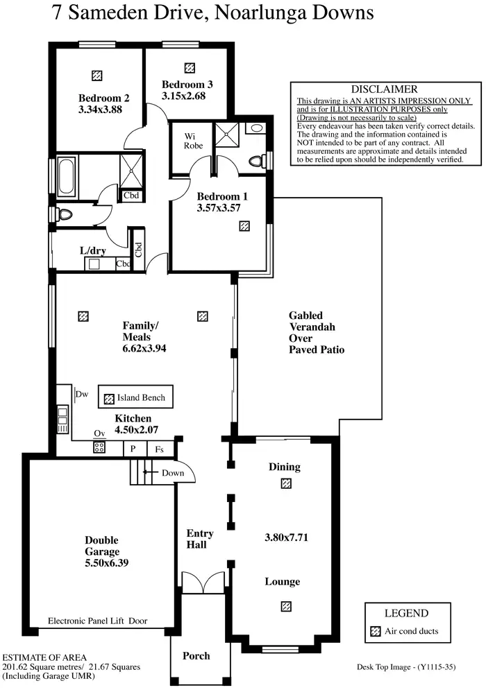 Floorplan of Homely house listing, 7 Sameden Drive, Noarlunga Downs SA 5168
