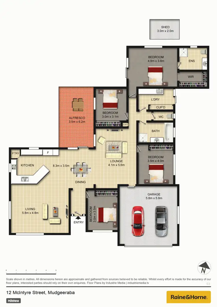 Floorplan of Homely house listing, 12 McIntyre Crt, Mudgeeraba QLD 4213
