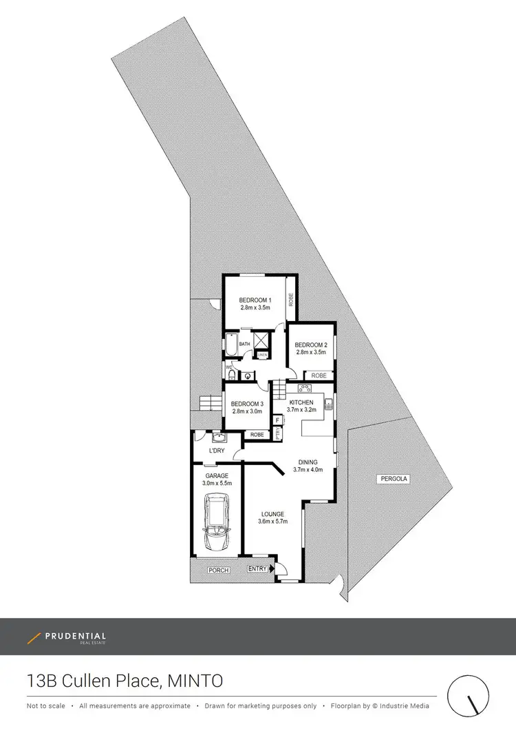 Floorplan of Homely house listing, 13B Cullen Place, Minto NSW 2566