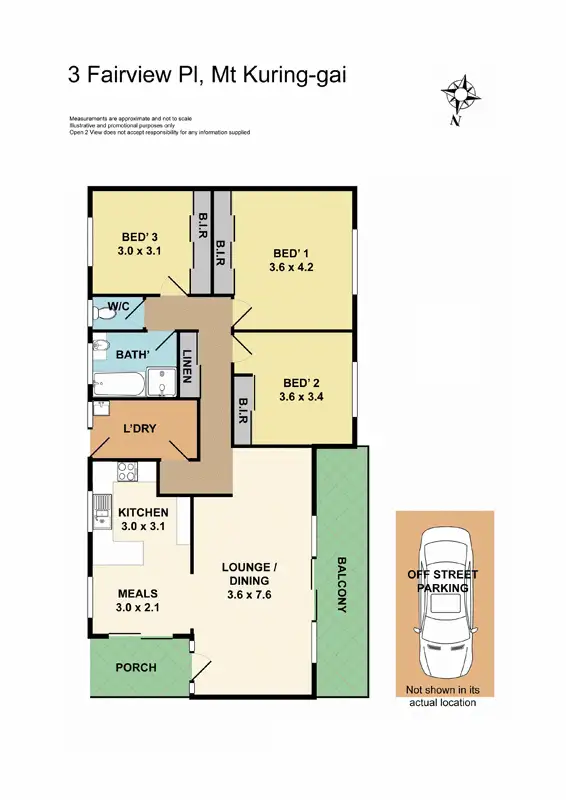 Floorplan of Homely house listing, 3 Fairview Place, Mount Kuring-gai NSW 2080