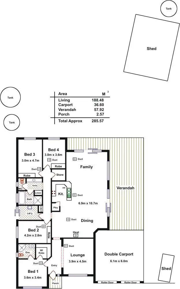 Floorplan of Homely house listing, 7 Ian Ross Drive, Williamstown SA 5351