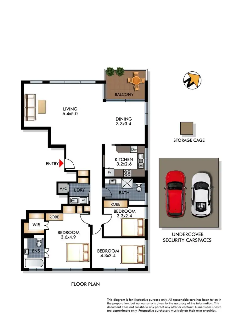 Floorplan of Homely apartment listing, 28/60 Darling Point Road, Darling Point NSW 2027