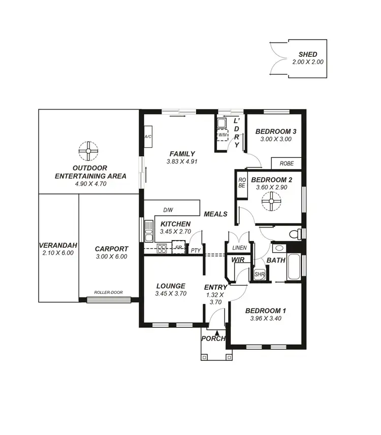 Floorplan of Homely house listing, 6 Bimini Street, Seaford Meadows SA 5169