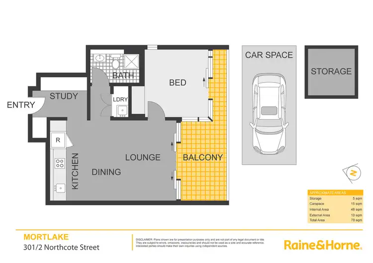 Floorplan of Homely apartment listing, 301/2 Northcote Street, Mortlake NSW 2137