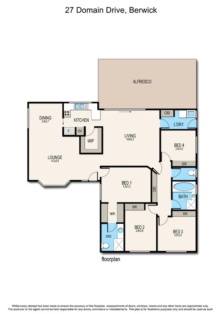 Floorplan of Homely house listing, 27 Domain Drive, Berwick VIC 3806