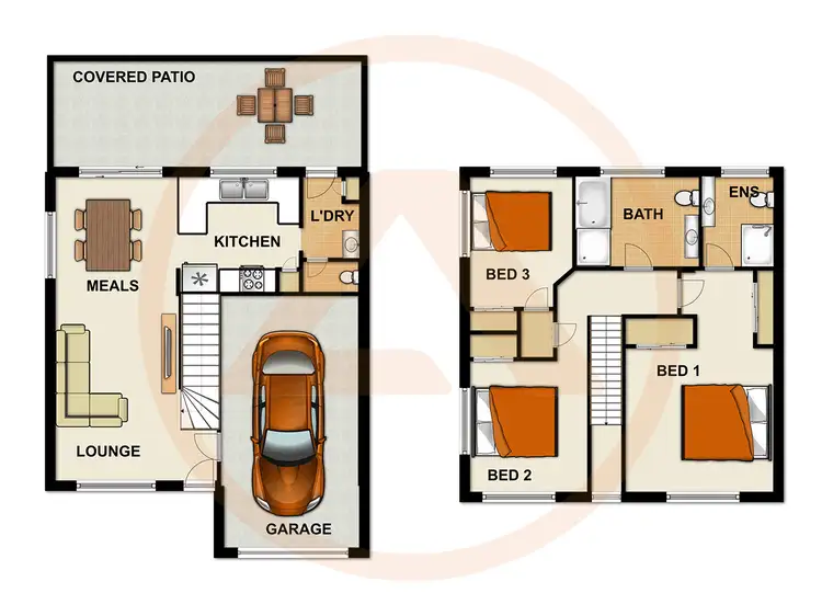 Floorplan of Homely townhouse listing, 22/62 Brandon Road, Runcorn QLD 4113