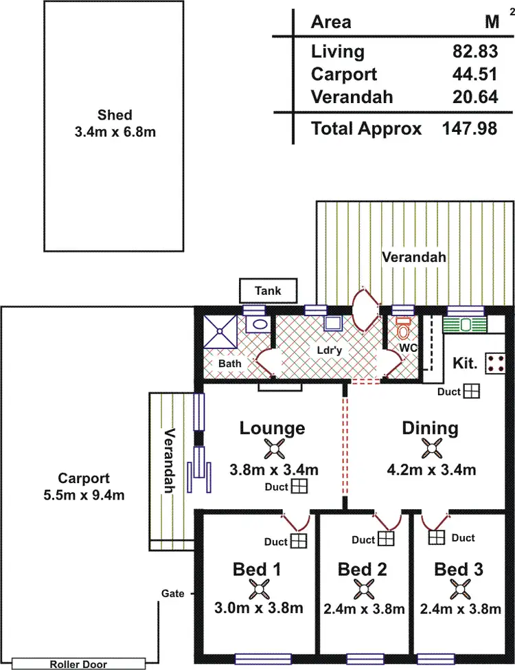 Floorplan of Homely house listing, 3 Tidcombe Street, Elizabeth Vale SA 5112
