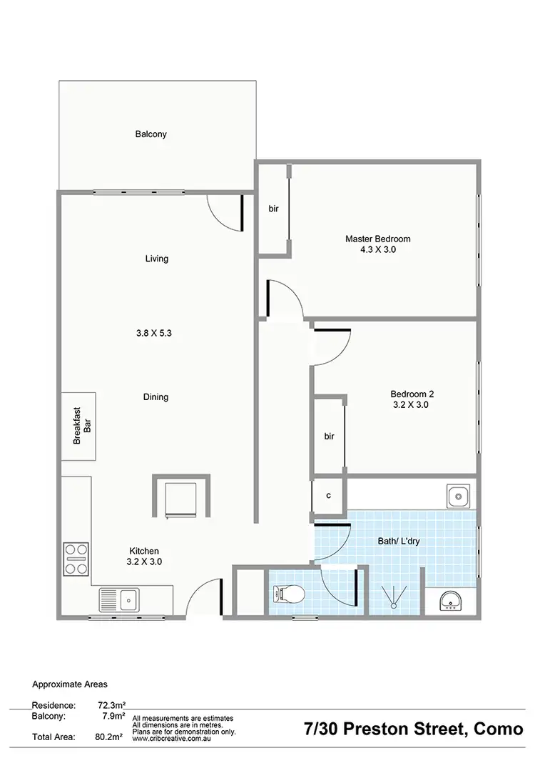 Floorplan of Homely unit listing, 7/30 Preston Street, Como WA 6152