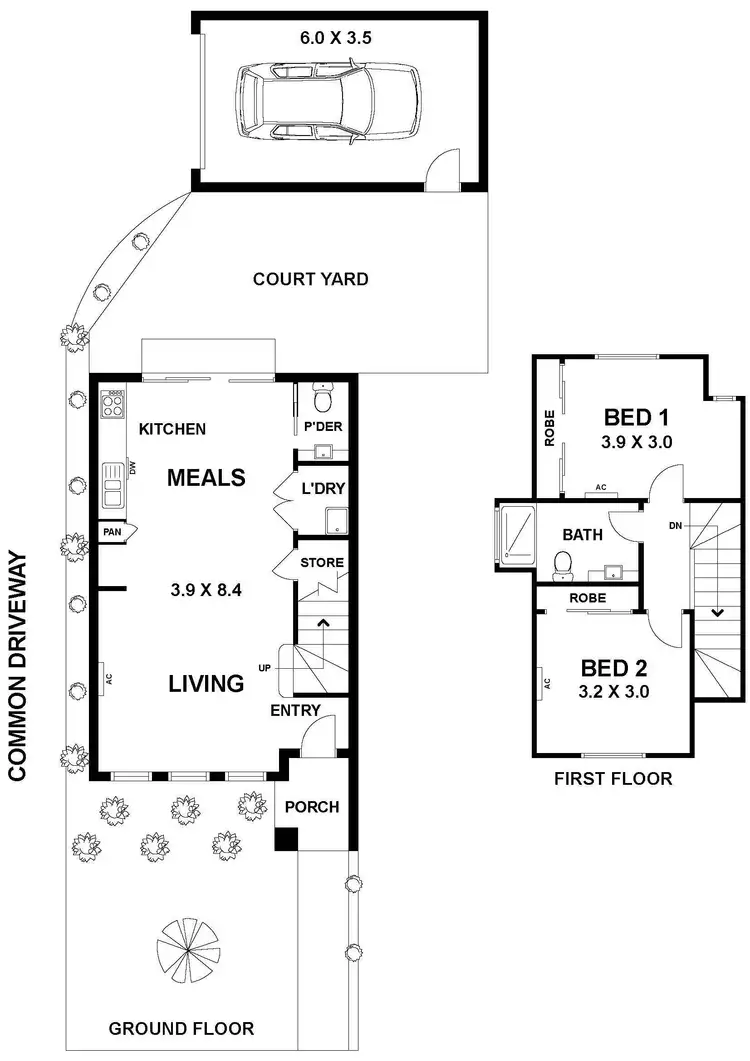 Floorplan of Homely house listing, 2/43 Riddell Street, Westmeadows VIC 3049