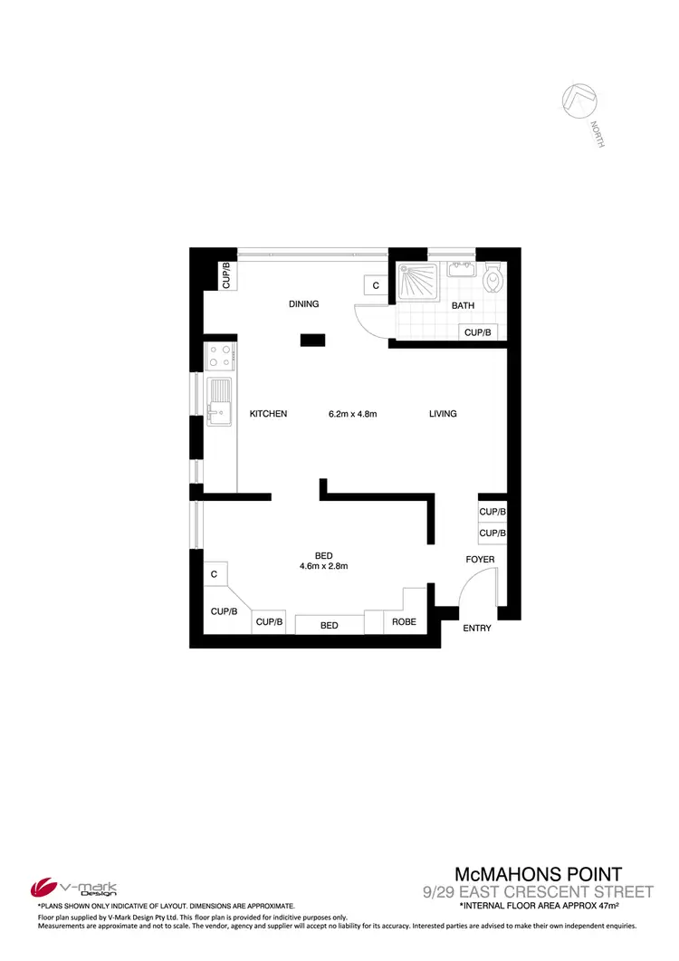Floorplan of Homely unit listing, 9/29 East Crescent Street, Mcmahons Point NSW 2060