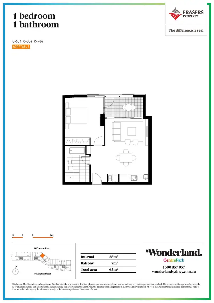 Floorplan of Homely apartment listing, C-704 / 83 Wellington Street, Chippendale NSW 2008