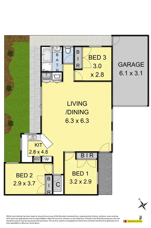 Floorplan of Homely unit listing, 3/60 Florence Street, Williamstown VIC 3016