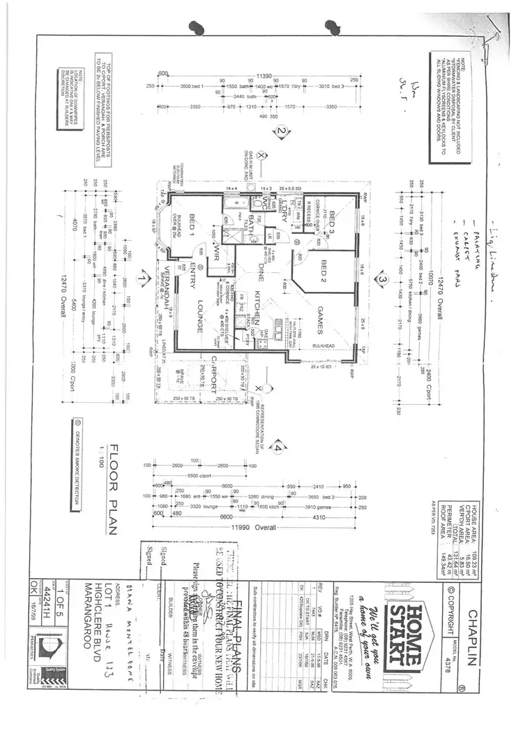 Floorplan of Homely house listing, 133 Highclere Boulevard, Marangaroo WA 6064