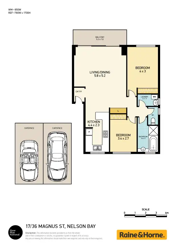 Floorplan of Homely unit listing, 17/36 Magnus Street, Nelson Bay NSW 2315
