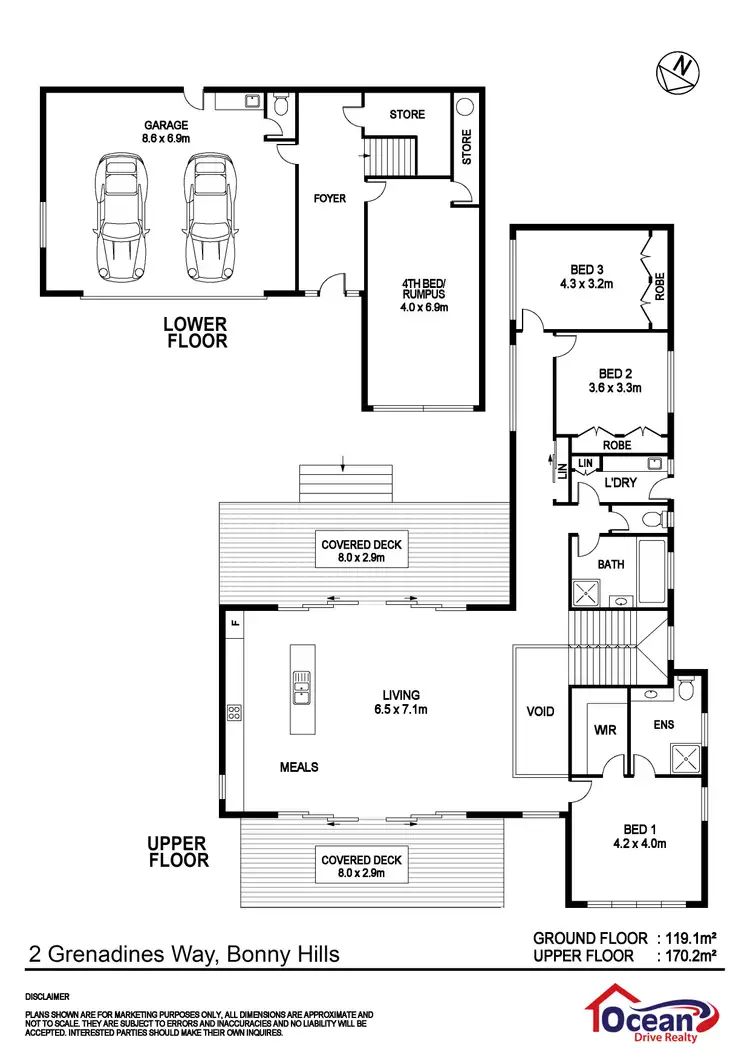 Floorplan of Homely house listing, 2 Grenadines Way, Bonny Hills NSW 2445