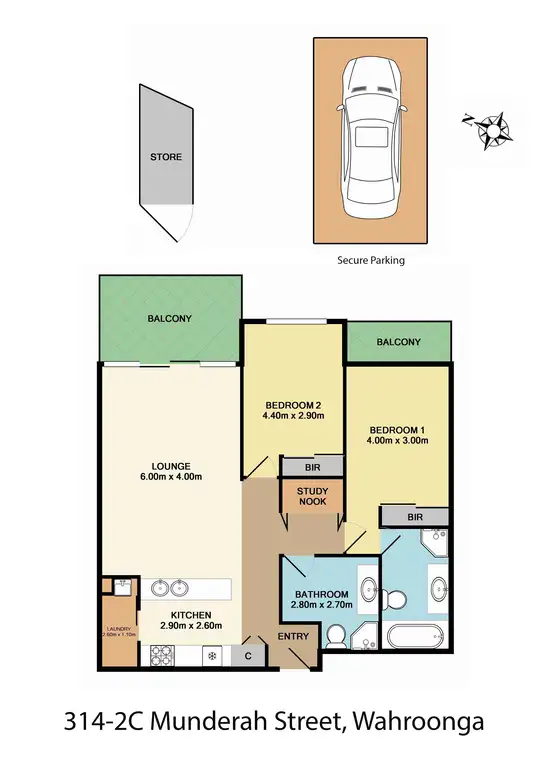 Floorplan of Homely apartment listing, 314/2c Munderah Street, Wahroonga NSW 2076