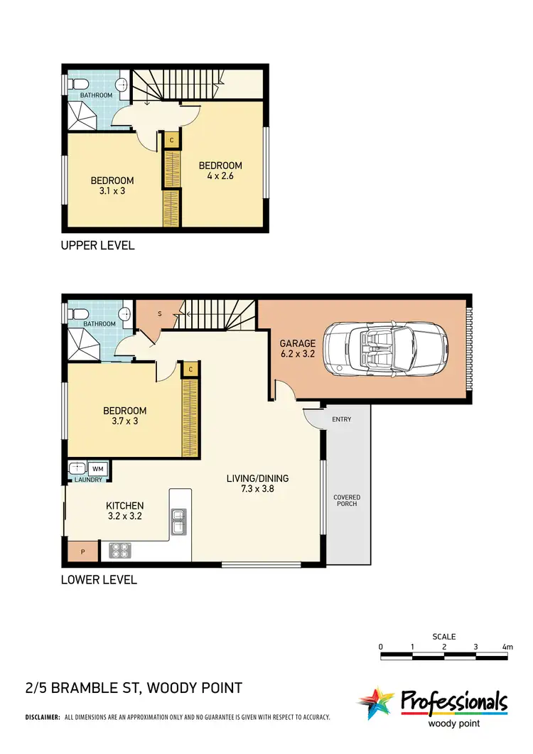 Floorplan of Homely townhouse listing, 2/5 Bramble Street, Woody Point QLD 4019
