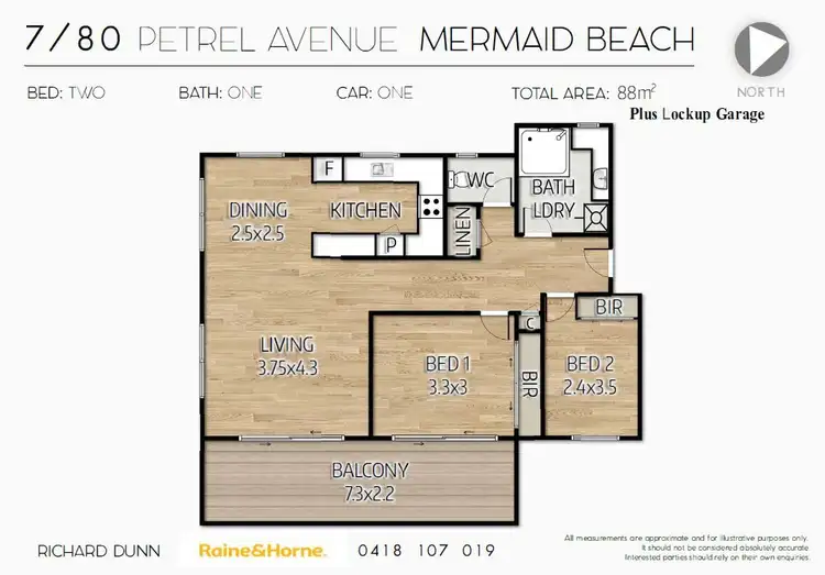 Floorplan of Homely apartment listing, 7/80 PETREL AVENUE, Mermaid Beach QLD 4218