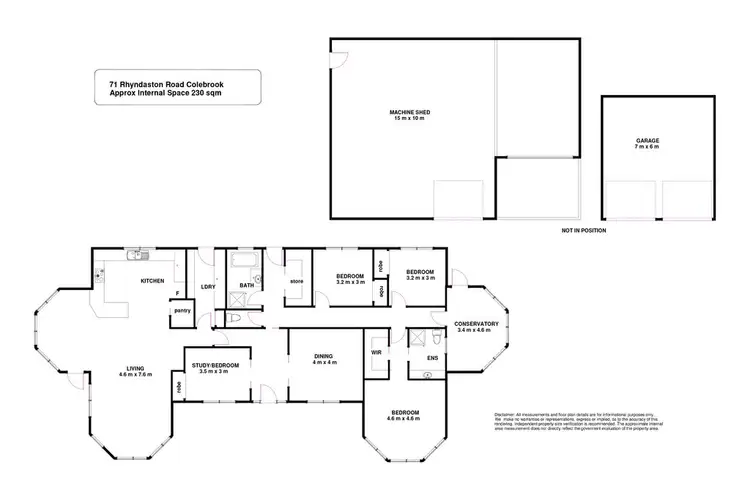 Floorplan of Homely house listing, 71 Rhyndaston Road, Colebrook TAS 7027