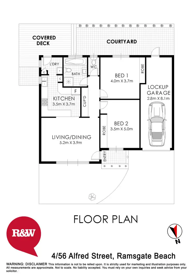 Floorplan of Homely villa listing, 4/56 Alfred Street, Ramsgate Beach NSW 2217
