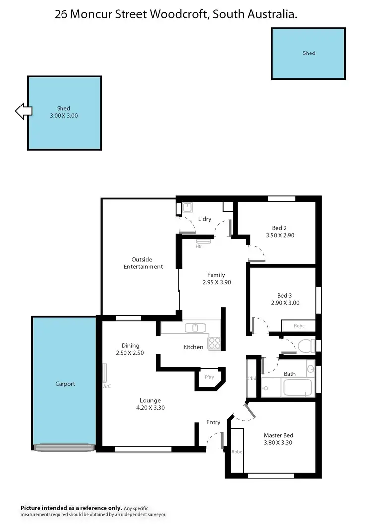 Floorplan of Homely house listing, 26 Moncur Street, Woodcroft SA 5162