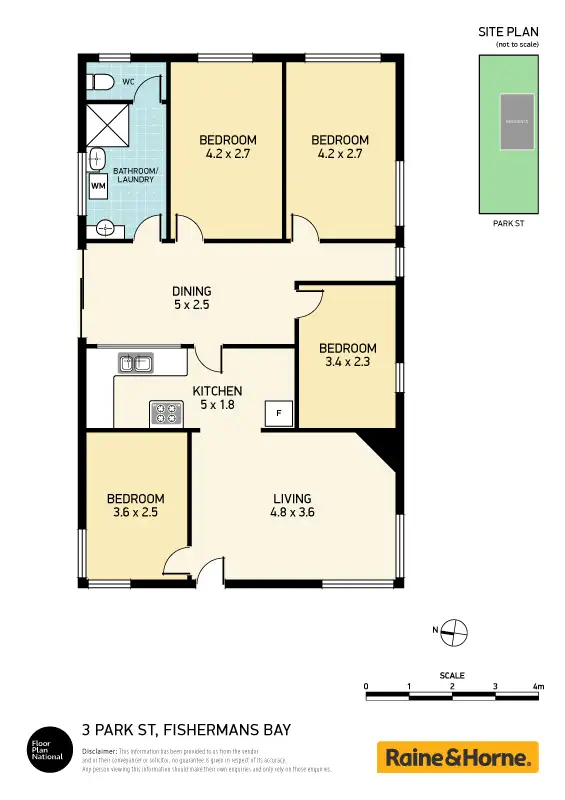 Floorplan of Homely house listing, 3 Park Street, Fishermans Bay NSW 2316