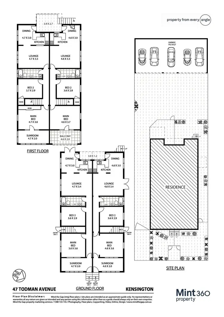 Floorplan of Homely block of units listing, 1-4/47 Todman Avenue, Kensington NSW 2033