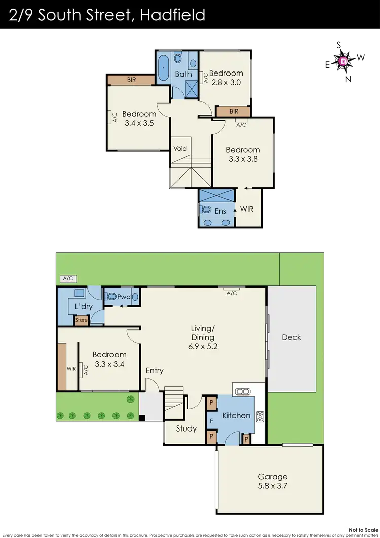 Floorplan of Homely townhouse listing, 2/9 South Street, Hadfield VIC 3046