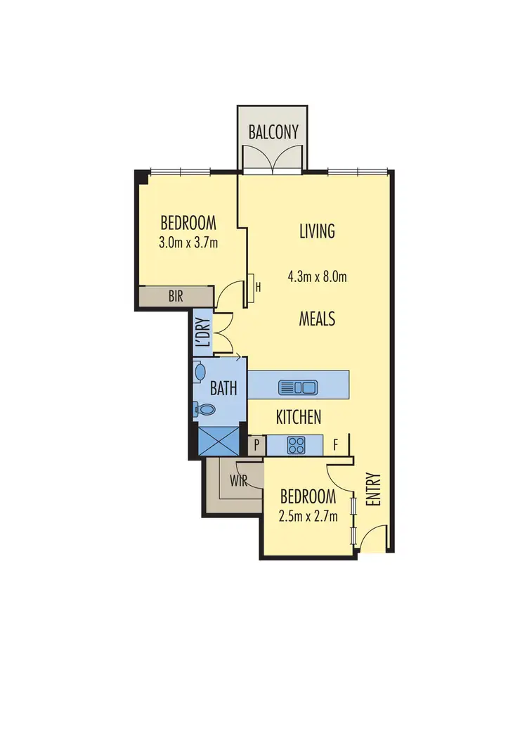 Floorplan of Homely apartment listing, 1209/270 King Street, Melbourne VIC 3000