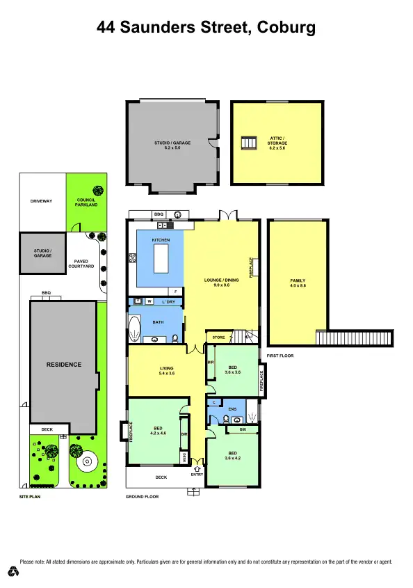 Floorplan of Homely house listing, 44 Saunders Street, Coburg VIC 3058