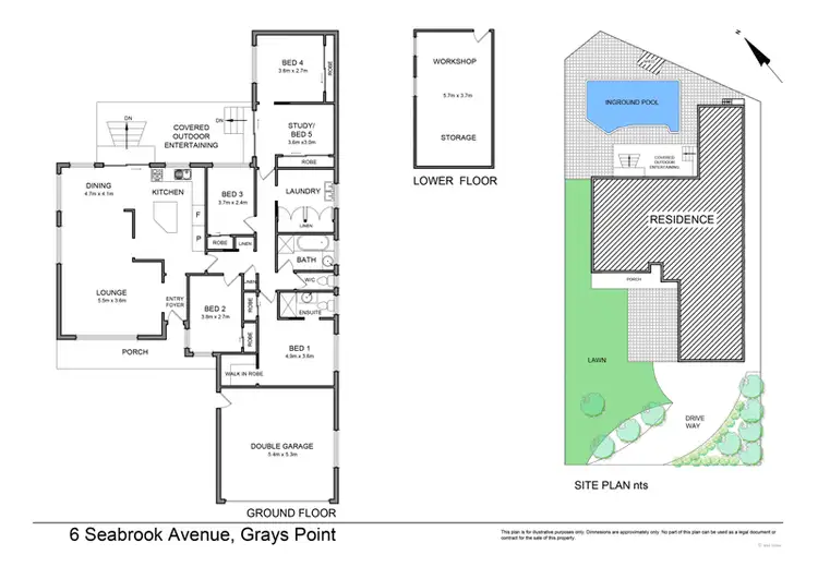 Floorplan of Homely house listing, 6 Seabrook Avenue, Grays Point NSW 2232