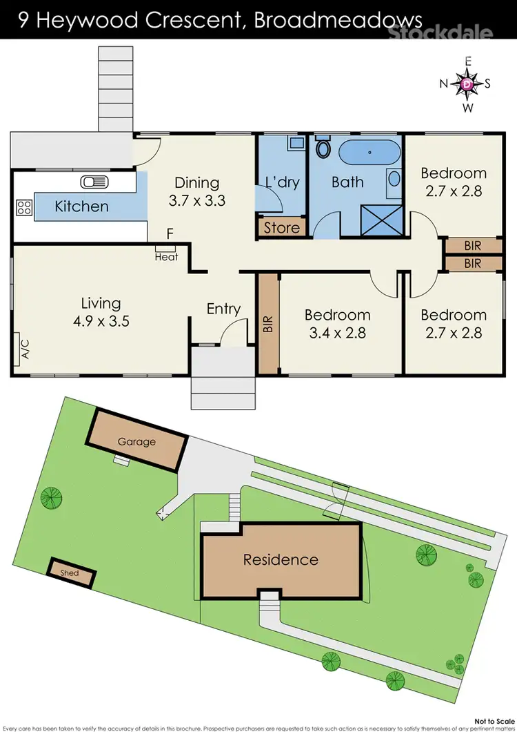 Floorplan of Homely house listing, 9 Heywood Crescent, Broadmeadows VIC 3047